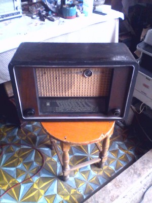 Radio vechi pe lampi Grundig 396 W An 1950-51 foto