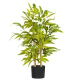 HOMCOM Bambus artificial plante artificiale &icirc;nălțime 60 cm - trunchi ramuri mușchi frunze mare realism ghiveci inclus | Aosom Romania