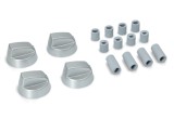 Set 4 butoni universali gri / argintiu pentru aragaz / cuptor