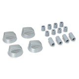 Set 4 butoni universali gri / argintiu pentru aragaz / cuptor