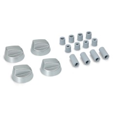 Set 4 butoni universali gri / argintiu pentru aragaz / cuptor