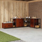 vidaXL Depozitare pentru bucătărie Ruginit 60 x 50 x 92 cm Oțel 874981