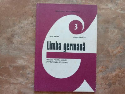 Limba Germana - Manual pentru anul III, a doua limba de studiu, 1997 foto