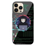 Husa compatibila cu Apple iPhone 13 Pro model Cyber crime, Silicon, TPU, Viceversa, Transparent, Carcasa