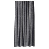 Draperie Mendola Fabrics, model Feliz, colectie Axioma, catifea, gri, semiopac, H 280 cm