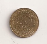 Moneda Franta - 20 Centimes 1992