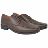 Cumpara ieftin Pantofi business cu șiret, bărbați, mărime 40, piele PU, maro