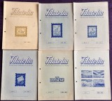 Romania 1956 - Lot 6 reviste filatelice romanesti FILATELIA / An V complet