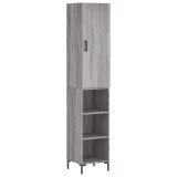 Cumpara ieftin Dulap inalt, gri sonoma, 34,5x34x180 cm, lemn prelucrat