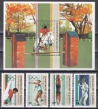 Dominica 1984 - Jocurile Olimpice - Los Angeles, Serie + Colita, RARE, MNH