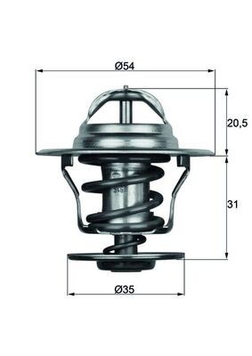 MAHLE TX 15 84D termostat,lichid racire foto