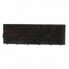 Tastatura Laptop, Dell, P39F003, P40F, P40F001, P40F002, P47F, P47F001, P47F002, P47F003, iluminata, rosu