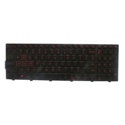 Tastatura Laptop, Dell, P26E, P26E001, P28E, P28E001, P28E002, P28E004, P39F, P39F001, P39F002, iluminata, rosu foto