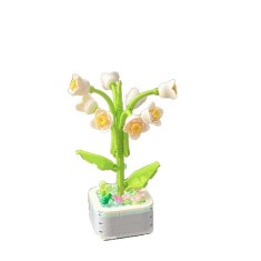 Set de Constructie Lacramioara in Ghiveci, Flippy, 4 Ani, Ornament Creativ, 17.1x6.2 cm, Alb foto