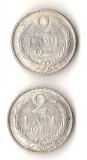 SV * Letonia / Latvija LOT 2 x 2 LATI 1925 - 1926 * ARGINT .835 XF+...+, Europa