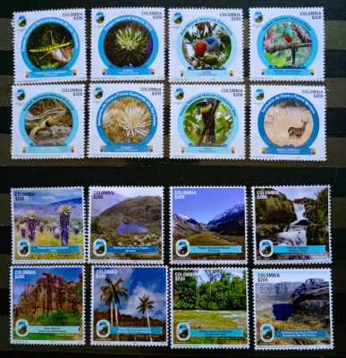 Columbia 2023 fauna păsări,flora,insecte,cerb serie 16v nestampilata foto