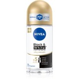 NIVEA Invisible Black &amp; White Silky Smooth deodorant roll-on antiperspirant pentru femei 50 ml