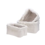 Cumpara ieftin Set 3 cosuri depozitare textil alb 31 x 21 x 16,5 cm, 34 x 25 x 18 cm, 37 x 28 x 20,5 cm