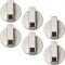Set de 6 butoane aragaz, Argintiu