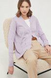 Cumpara ieftin Max Mara Leisure pulover de mătase culoarea violet, light