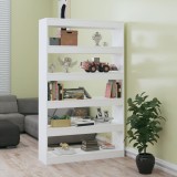 Bibliotecă/Separator cameră, alb, 100x30x166 cm