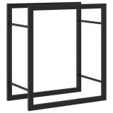 Cumpara ieftin Suport pentru lemne de foc, negru mat, 50x28x56 cm, otel