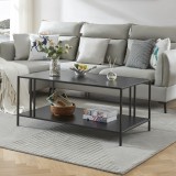 Masuta cafea Kumlinge 110x55x47cm metal negru [en.casa] HausGarden Leisure