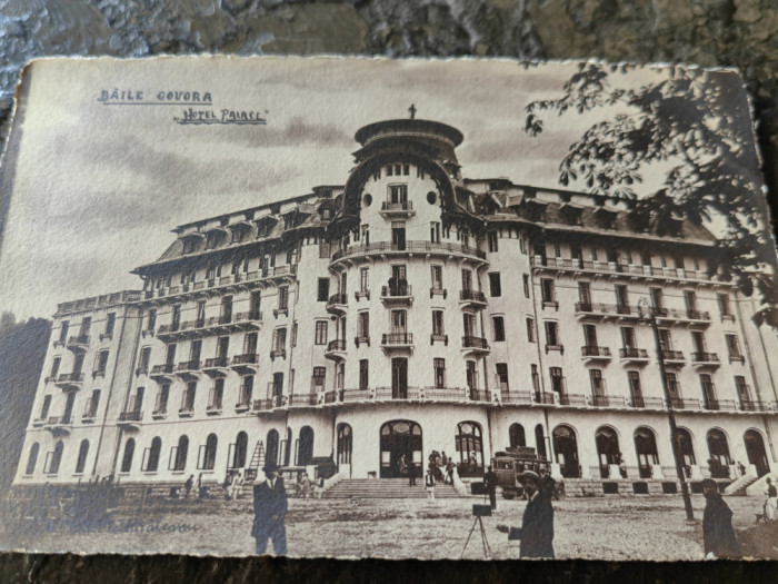 Carte postala Baile Govora, Hotel Palace, 1920, necirculata, stare foarte buna