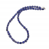 Colier lapis lazuli cub 5-6mm si discuri fatetate 3mm, Stonemania Bijou