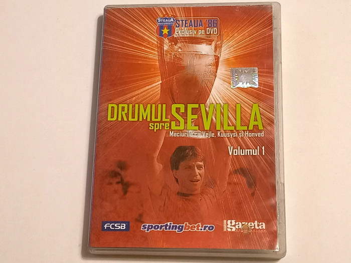 DVD fotbal Drumul spre Sevilia (meciul STEAUA BUCURRESTI - VOLUMUL 1)
