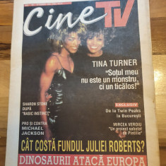 revista cine TV octombrie 1993 - anul 1,nr,1-art.michael jackson,johny raducanu