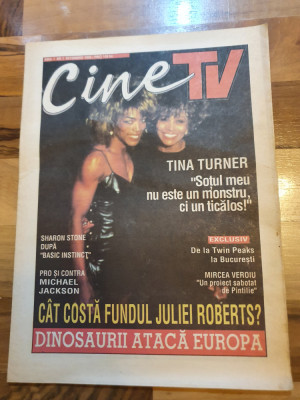 revista cine TV octombrie 1993 - anul 1,nr,1-art.michael jackson,johny raducanu foto