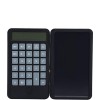 Calculator de mana reincarcabil cu tabla de scris, flippy, calculator portabil, ecran lcd, afisaj cu 12 cifre, ecran de 15 cm, culoare negru