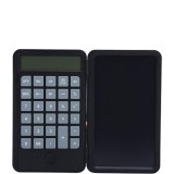 Calculator de mana reincarcabil cu tabla de scris, flippy, calculator portabil, ecran lcd, afisaj cu 12 cifre, ecran de 15 cm, culoare negru