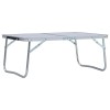 Gossi masa de camping pliabila, alb, 60 x 40 cm, aluminiu