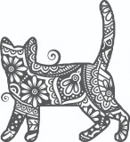 Sticker decorativ, Mandala, Negru, 60 cm, 4911ST