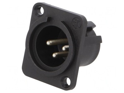 Soclu XLR 3 PIN Argint 16A 27mm foto