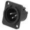 Soclu XLR 3 PIN Argint 16A 27mm