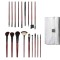 Set 18 Pensule Machiaj, Fraulein38, Silver, Borseta inclusa