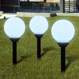 vidaXL Lămpi de exterior pentru alei LED 3 buc. 20 cm, cu țăruș de sol