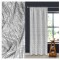 Perdea Decorativa cu Banda Gri cu Model 140x260cm