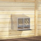 vidaXL Cutie pentru pui cu 2 compartimente, metal argintiu galvanizat 864348