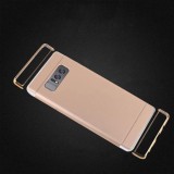 Husa Samsung Galaxy Note 8 Luxury Rose Gold 3in1 + Folie Protectie, Anti-zgarieturi, PC, Ultra-subtire