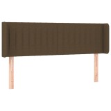 Cumpara ieftin Tablie de pat cu aripioare maro inchis 147x16x78/88 cm textil