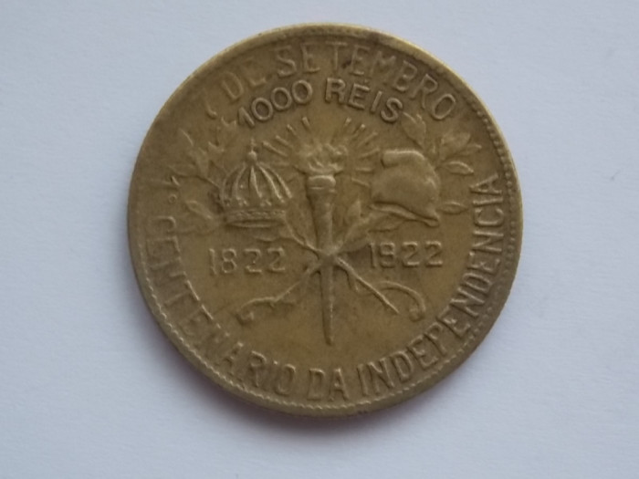 1000 REIS 1922 BRAZILIA-COMEMORATIVA