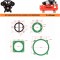 Set complet de 7 garnituri cap compresor de aer cu 2 cilindri de 51mm CH094 Mode.17(A)