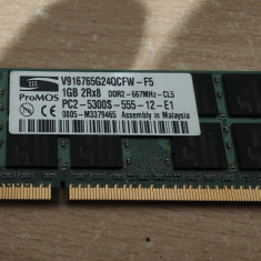 Ram Laptop ProMOS 1GB DDR2 PC2-5300S V916765G24QFW-F5