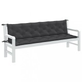 VidaXL Pernă bancă de grădină 2 buc melanj antracit 200x50x7 cm textil