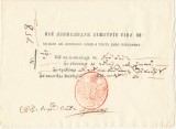 MUNTENIA 1835 inam cu sigiliul voievodului Al. Dimitrie Ghika pentru o deplasare la Ploiesti semnat pt Secretarul Statului de dr. Gh. Arsachi