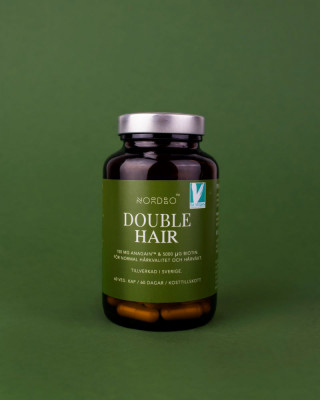 Double Hair Complex Vegan de Biotina pentru Regenerare Par - NORDBO - 60 capsule foto